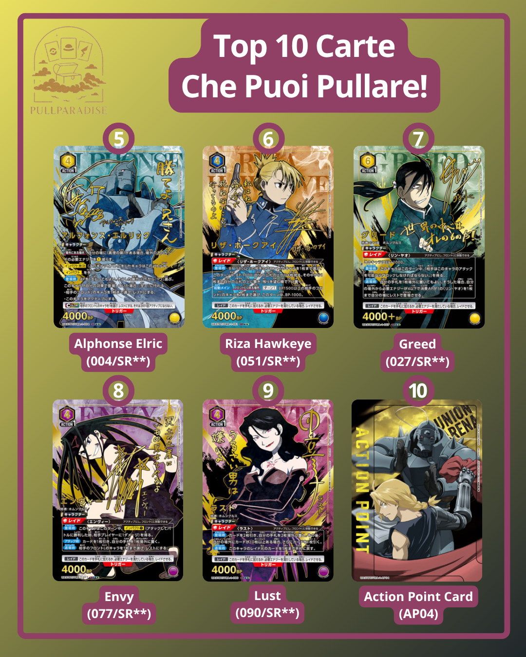 Union Arena - Fullmetal Alchemist Bustina Singola JAP