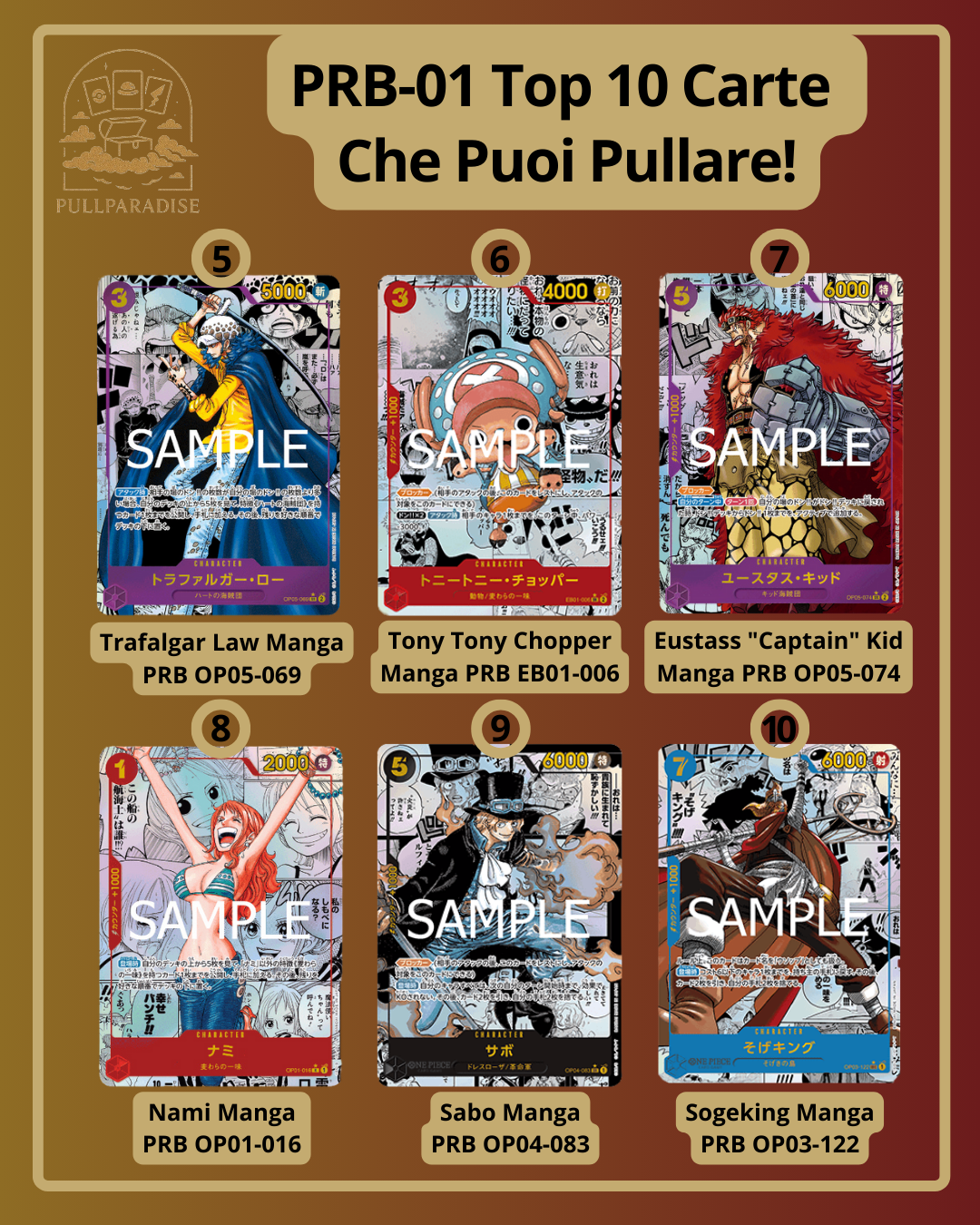 One Piece - PRB-01 The Best Premium Booster Bustina Singola JAP