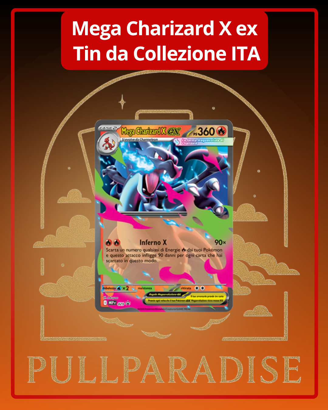Pokemon - Mega Charizard X ex - Tin da Collezione (ITA)