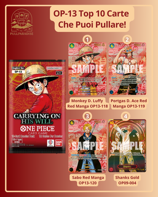 One Piece - OP-13 Carrying on His Will Booster Box Eng PREORDER
