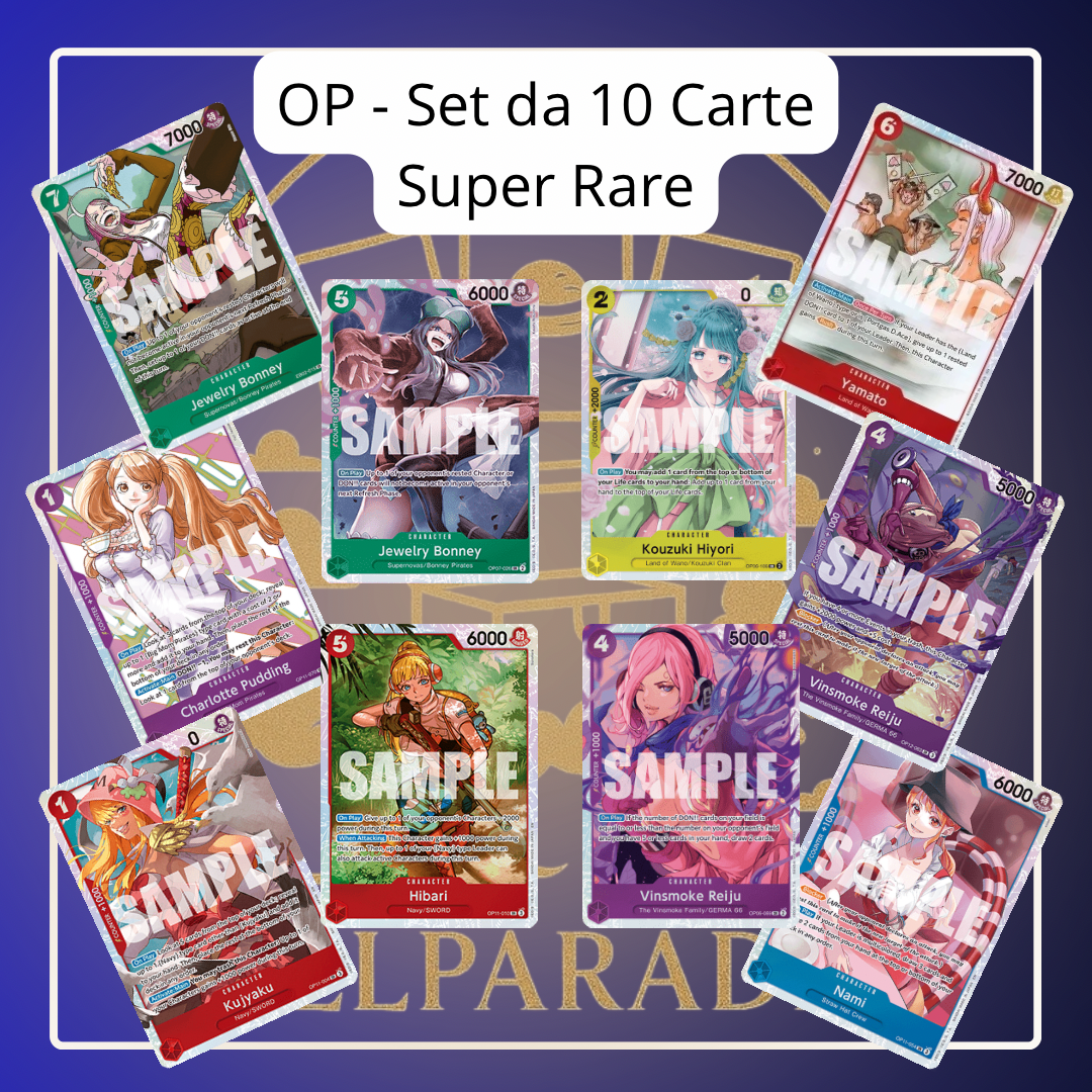 One Piece - Set da 10 Carte Super Rare (ENG) L.6