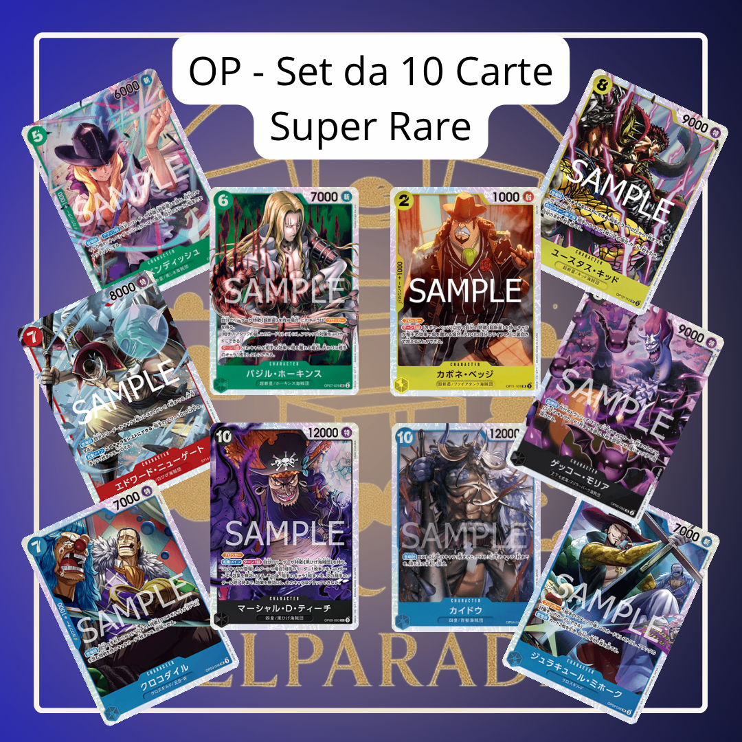 One Piece - Set da 10 Carte Super Rare (JAP) L.8