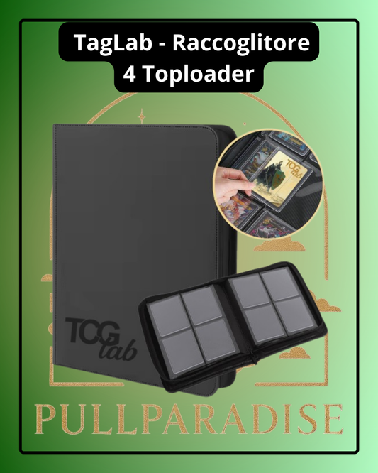 TcgLab - Raccoglitore Toploader a 4 Tasche (112 Toploader)