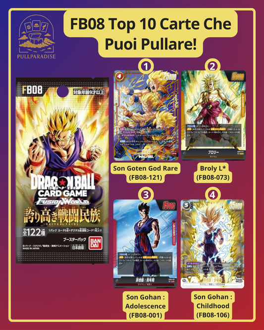 Dragon Ball - FB08 Fusion World - Saiyan’s Pride Bustina Singola JAP