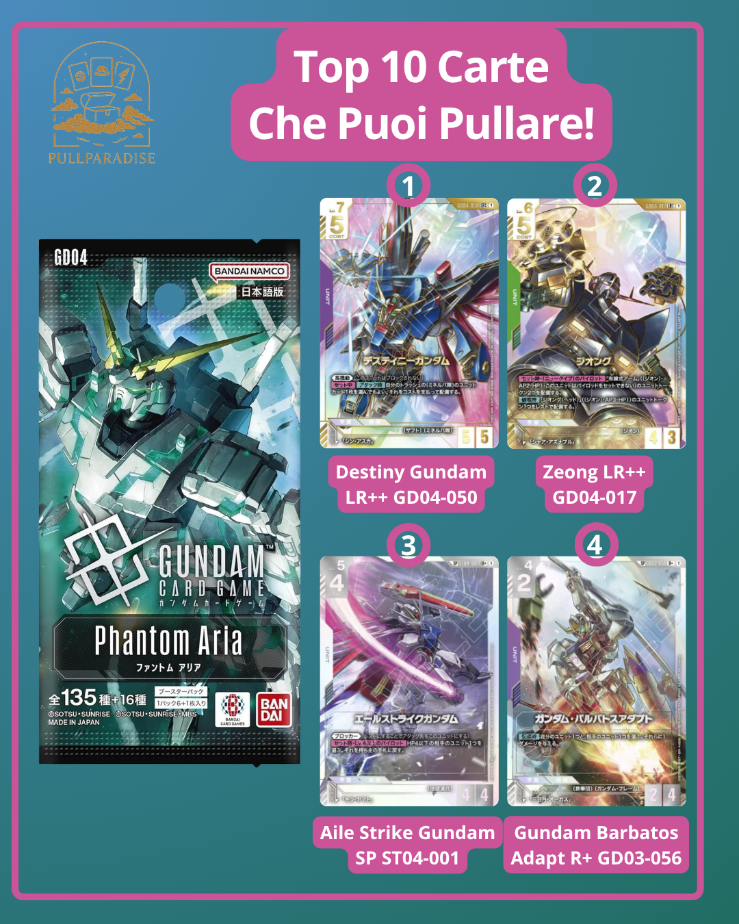 Gundam – GD04 Phantom Aria – Bustina Singola JAP