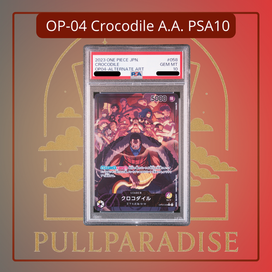One Piece - Crocodile Alt. Art OP04-058 PSA10 JAP