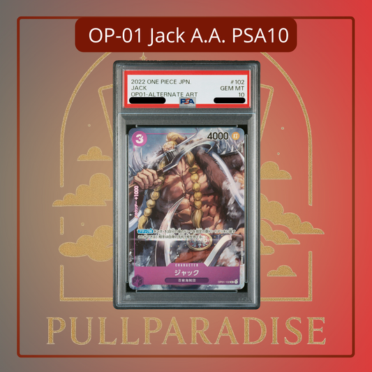 One Piece - Jack Alt. Art OP01-102 PSA10 JAP