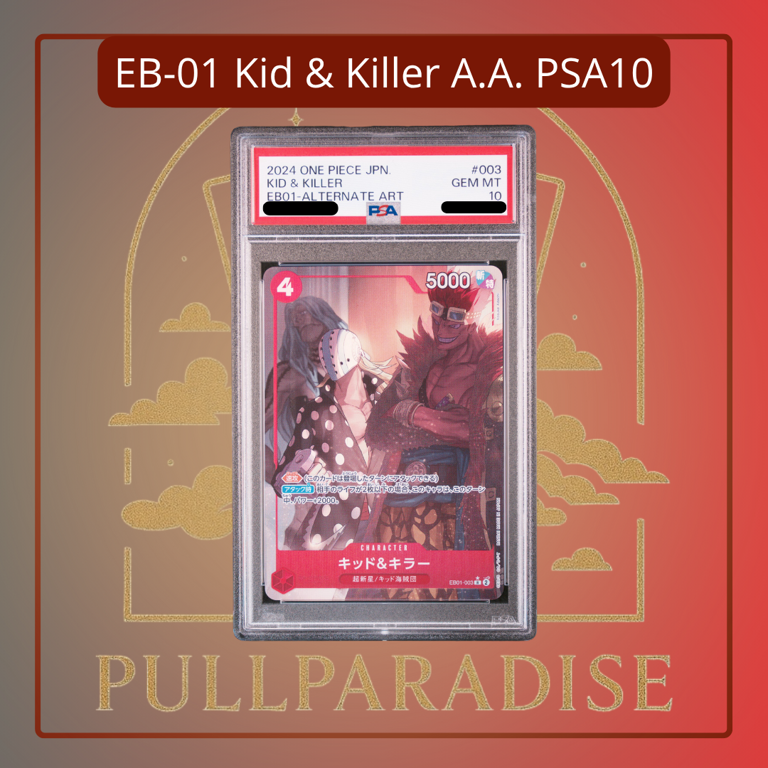 One Piece - Kid & Killer Alt. Art EB01-003 PSA10 JAP