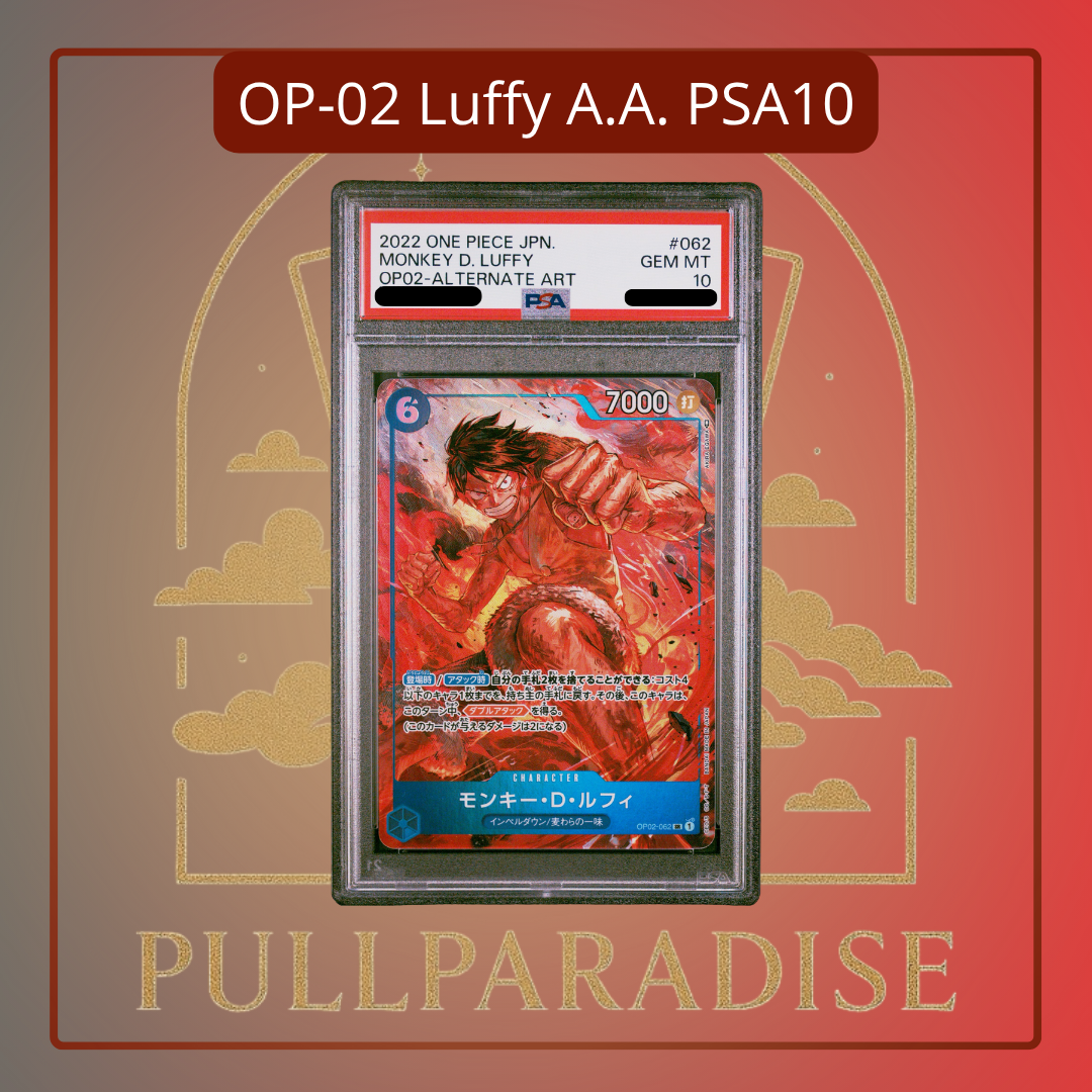 One Piece - Monkey D. Luffy Alt. Art OP02-062 PSA10 JAP