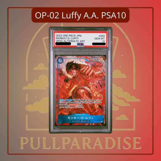 One Piece - Monkey D. Luffy Alt. Art OP02-062 PSA10 JAP