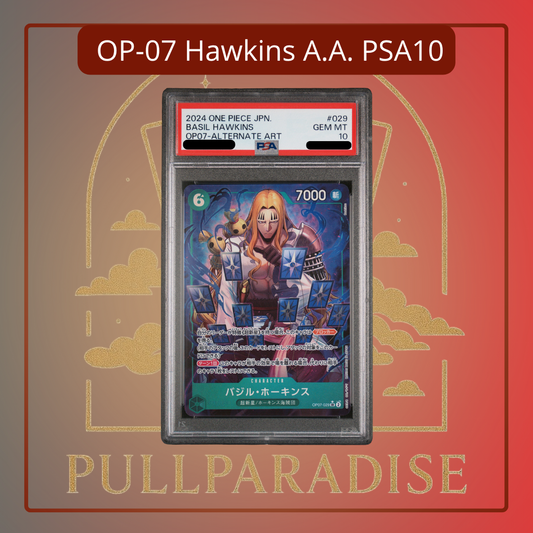One Piece - Hawkins Alt. Art OP07-029 PSA10 JAP