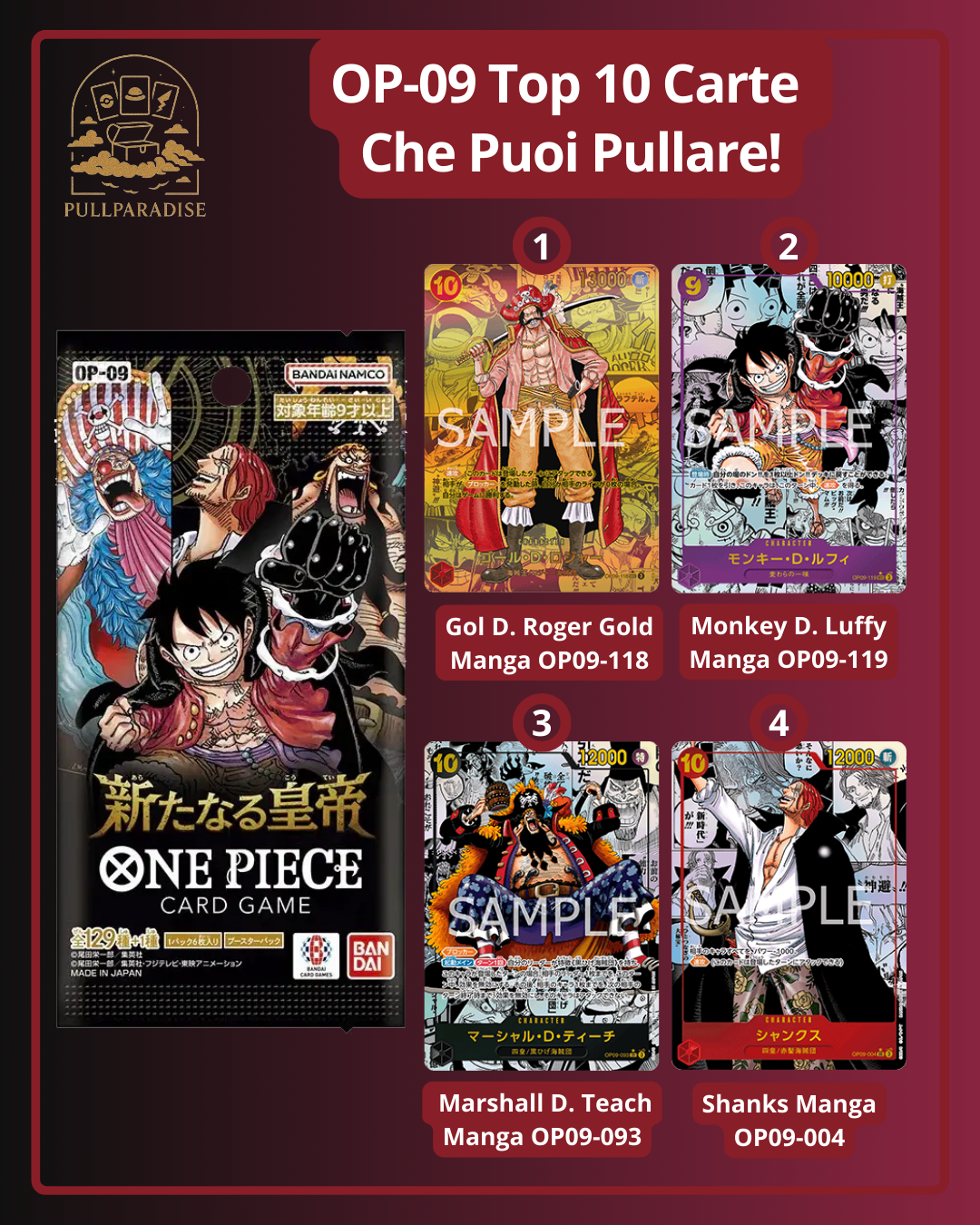 One Piece - OP-09 Emperors in The New World Bustina Singola JAP