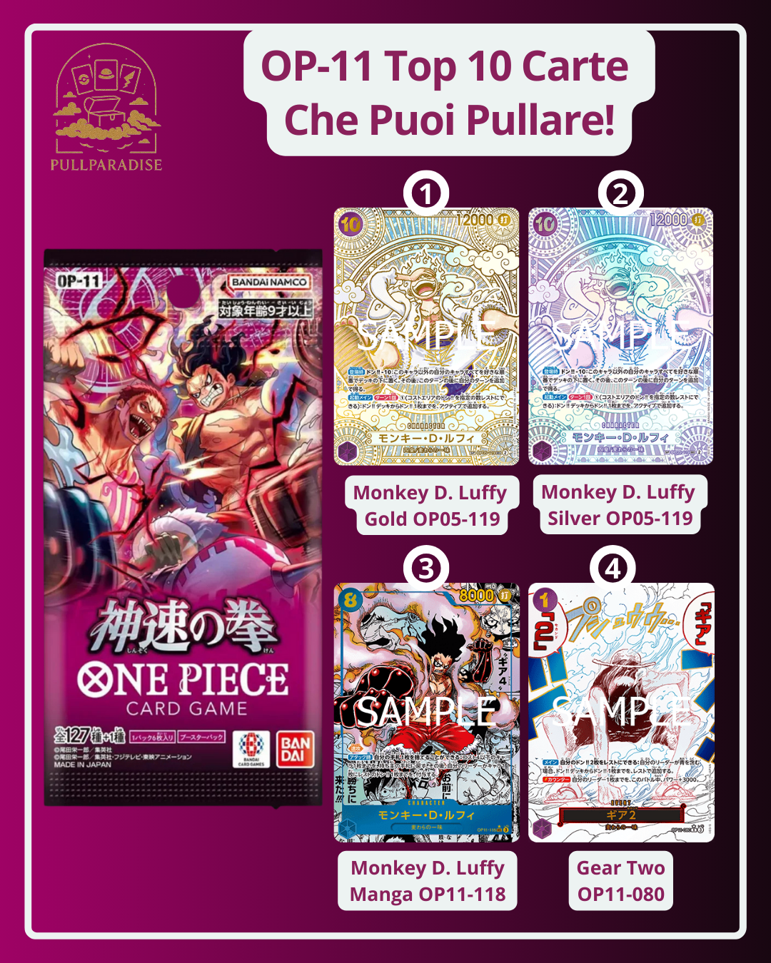 One Piece - OP-11 A Fist of Divine Speed Bustina Singola JAP