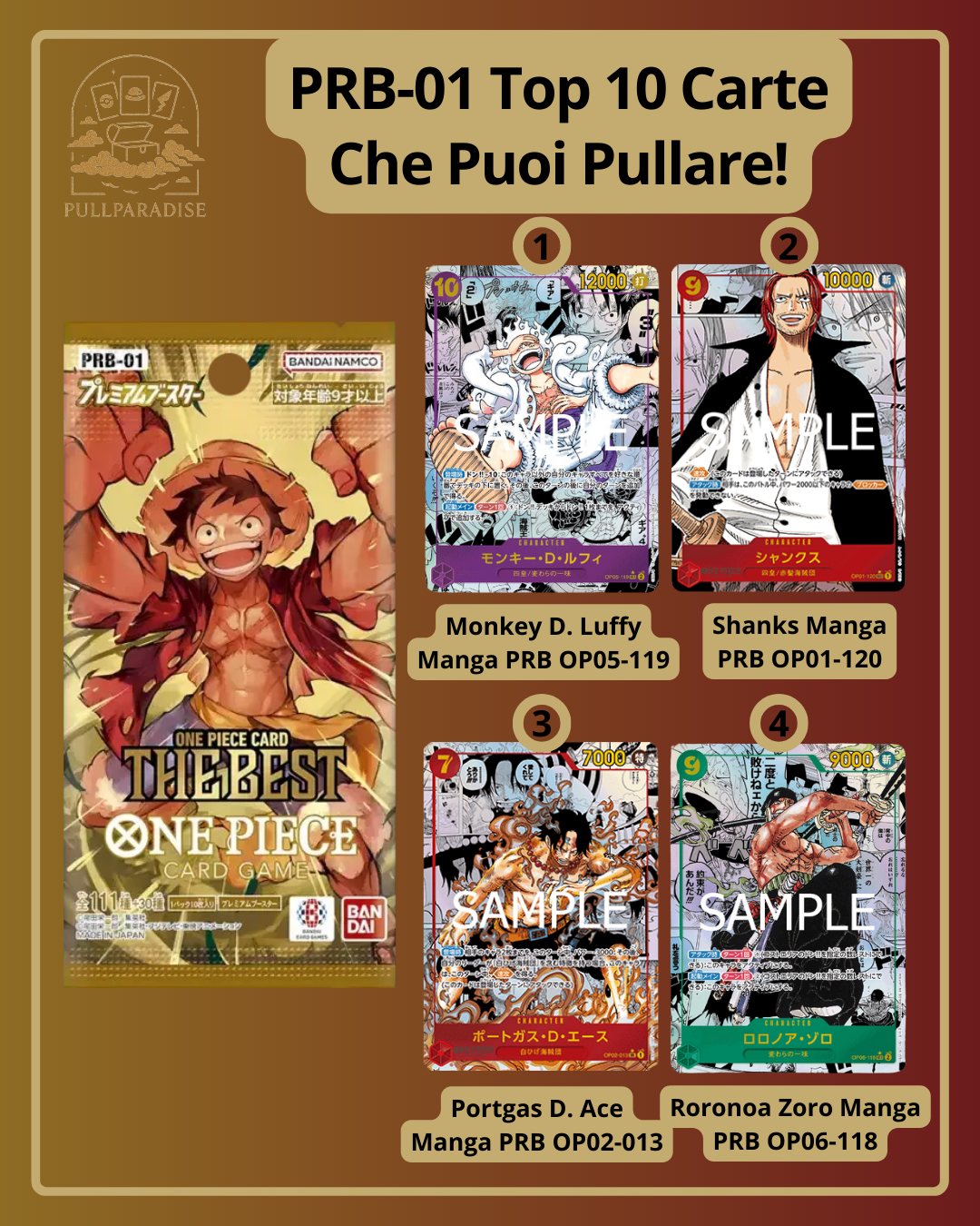 One Piece - PRB-01 The Best Premium Booster Single Pack JAP Pull Paradise One Piece - PRB-01 The Best Premium Booster Single Pack JAP Pull Paradise