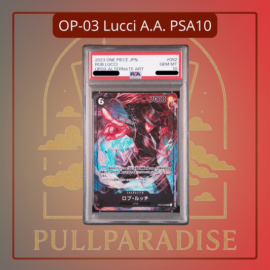 One Piece - Lucci Alt. Art OP03-092 PSA10 JAP