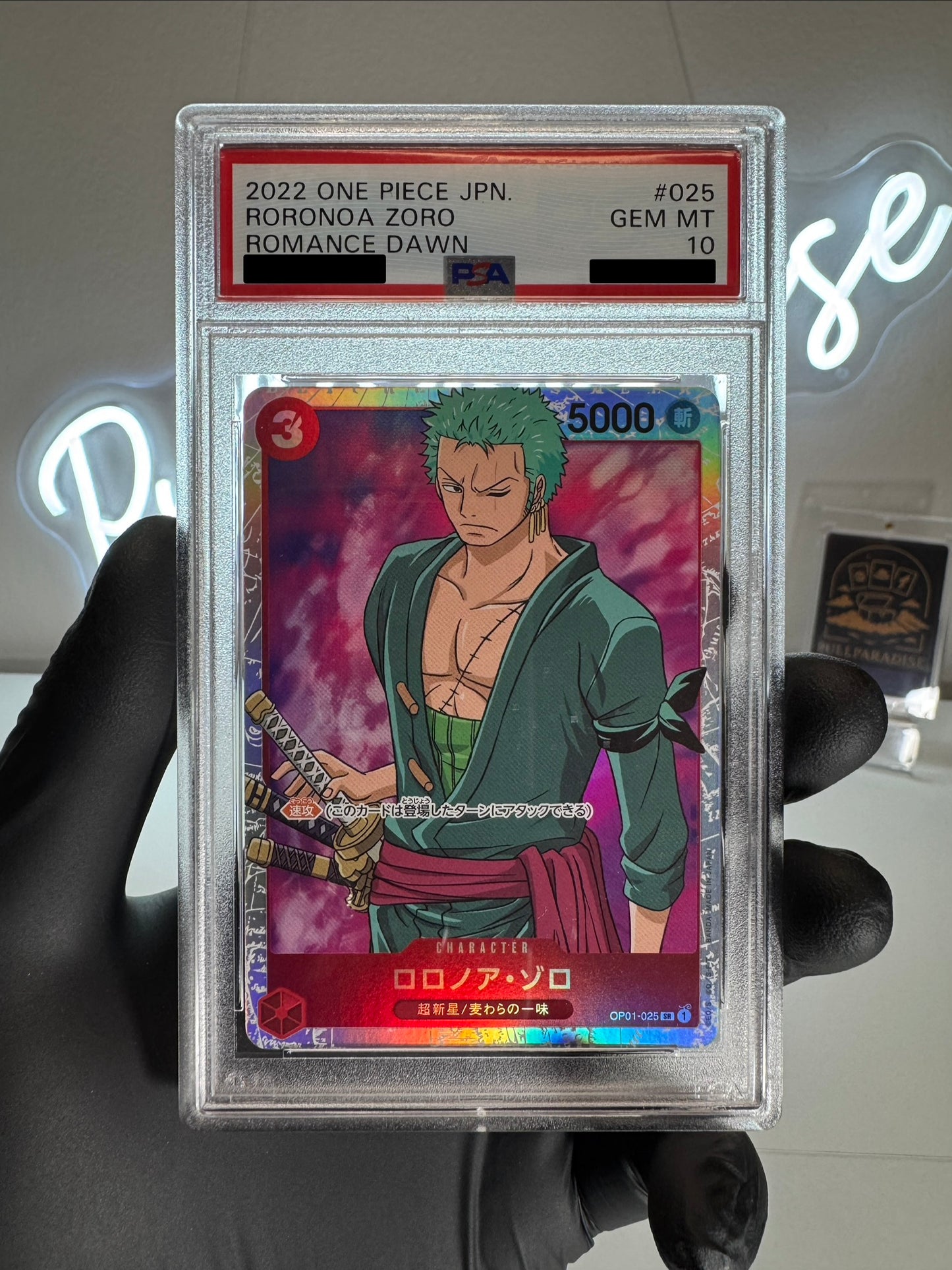 One Piece - Roronoa Zoro OP01-025 PSA10 JAP