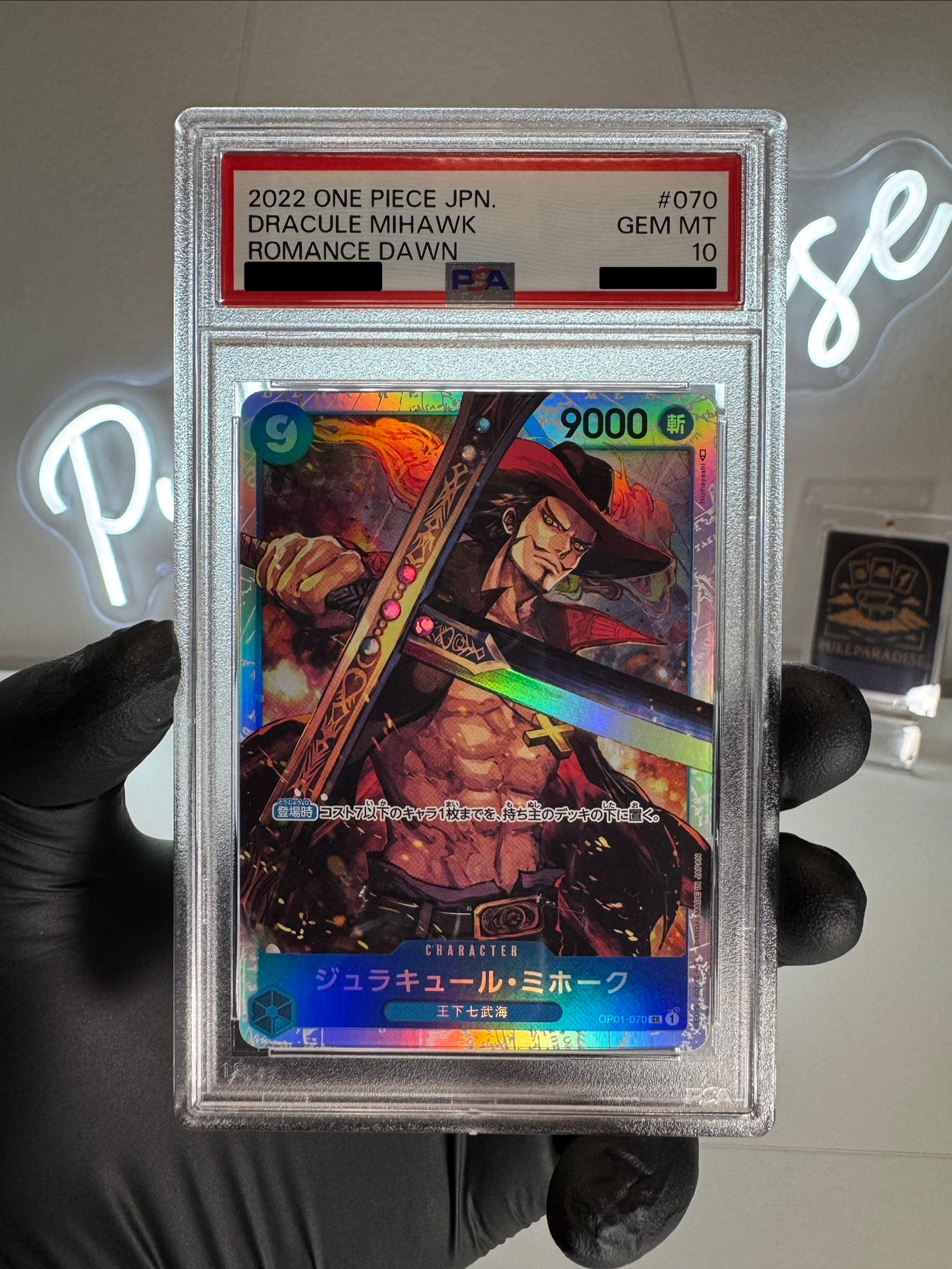 One Piece - Dracule Mihawk OP01-070 PSA10 JAP