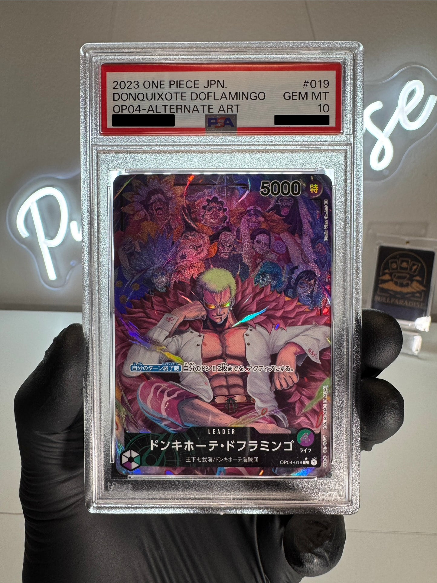 One Piece - Doflamingo Alt. Art OP04-019 PSA10 JAP