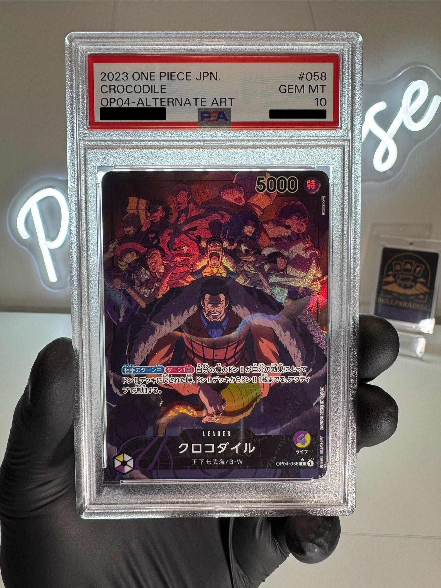 One Piece - Crocodile Alt. Art OP04-058 PSA10 JAP
