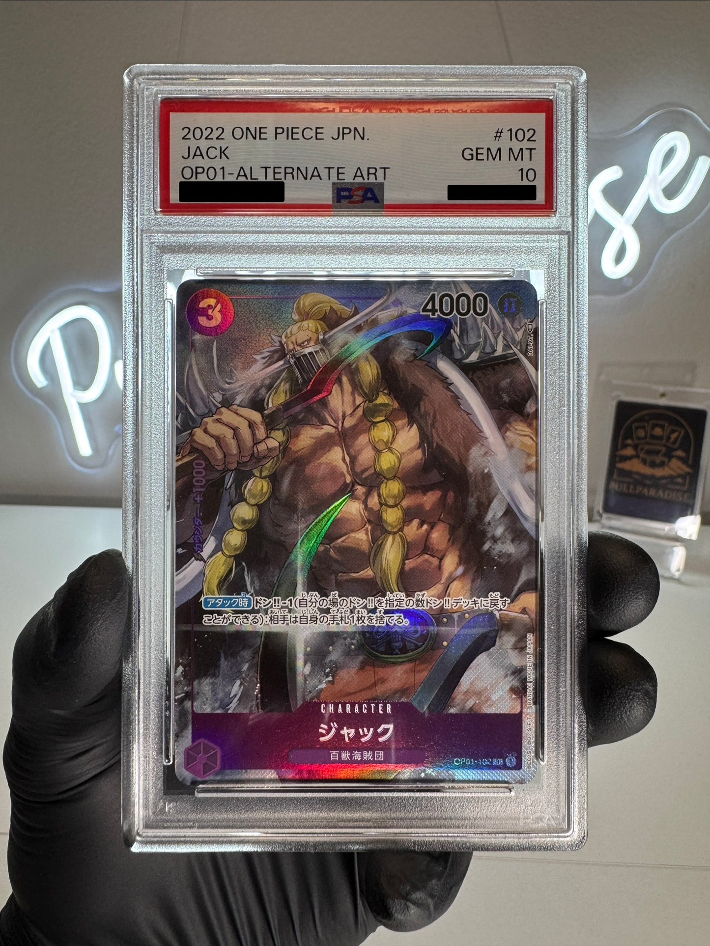 One Piece - Jack Alt. Art OP01-102 PSA10 JAP