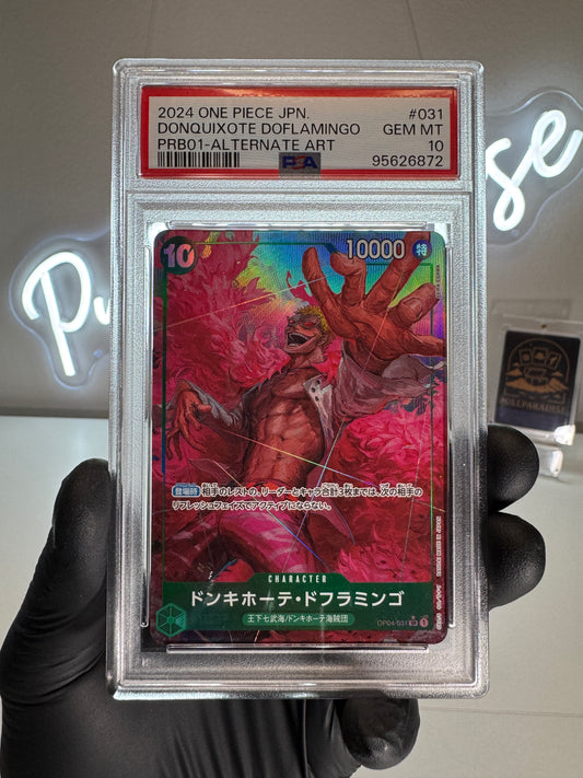 One Piece - Donquixote Doflamingo Alt. Art PRB01-031 PSA10 JAP