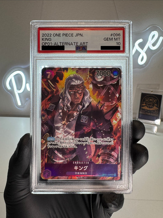 One Piece - King Alt. Art OP01-096 PSA10 JAP
