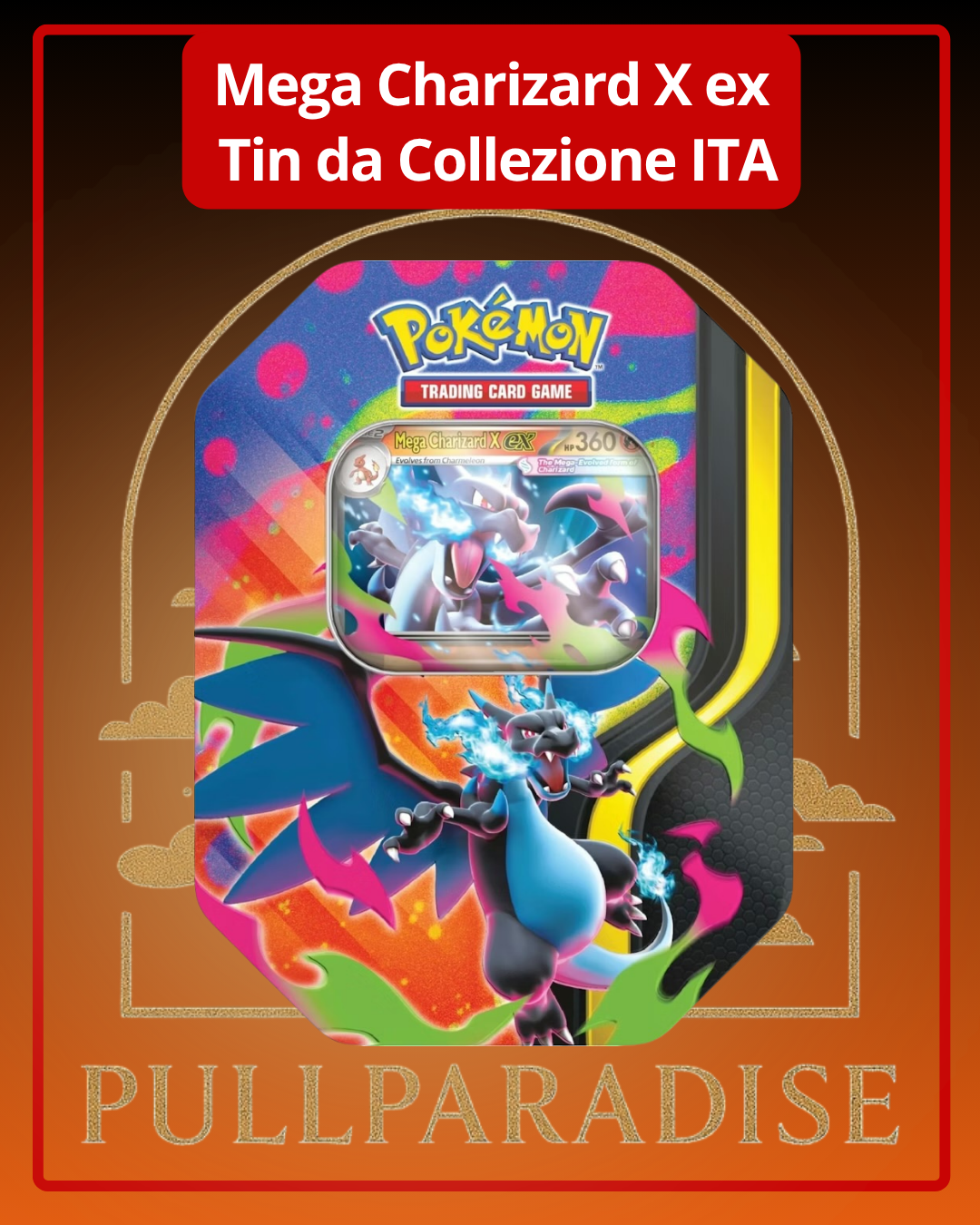 Pokemon - Mega Charizard X ex - Tin da Collezione (ITA)