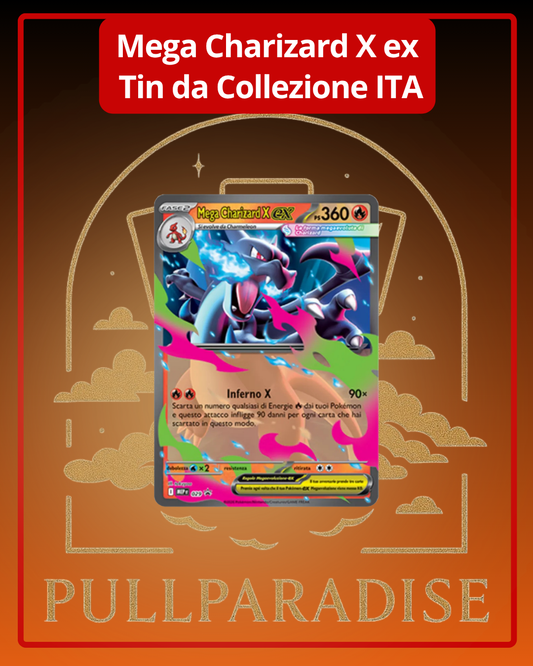 Pokemon - Mega Charizard X ex - Lata de Colección (ITA)