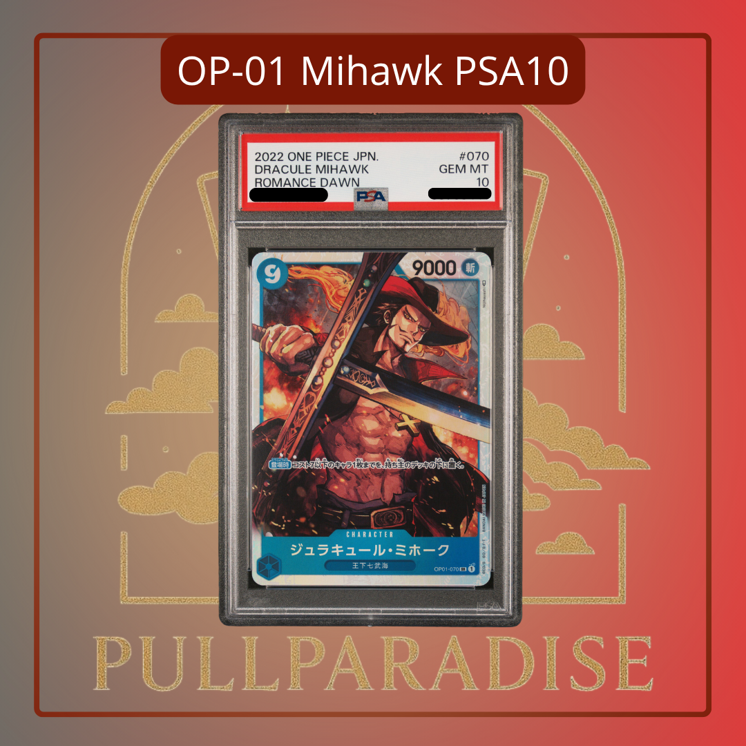 One Piece - Dracule Mihawk OP01-070 PSA10 JAP