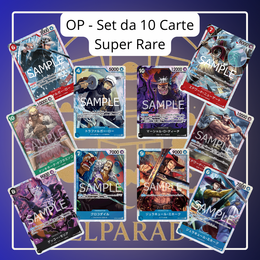 One Piece - Set da 10 Carte Super Rare (JAP) L.11