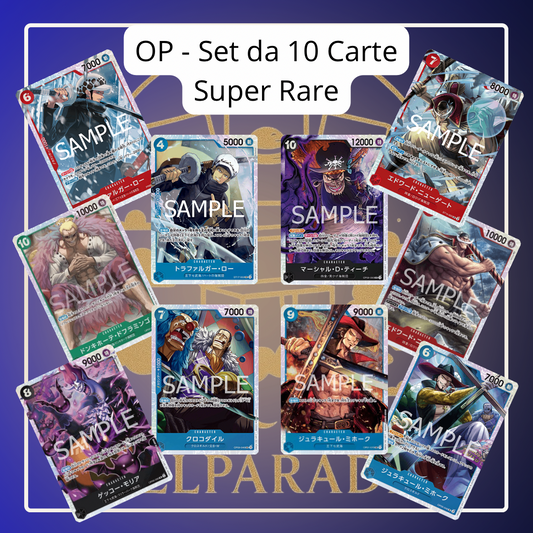 One Piece - Set da 10 Carte Super Rare (JAP) L.11