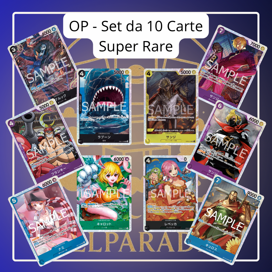 One Piece - Set da 10 Carte Super Rare (JAP) L.12