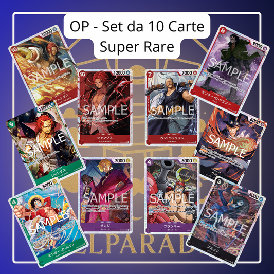 One Piece - Set da 10 Carte Super Rare (JAP) L.14