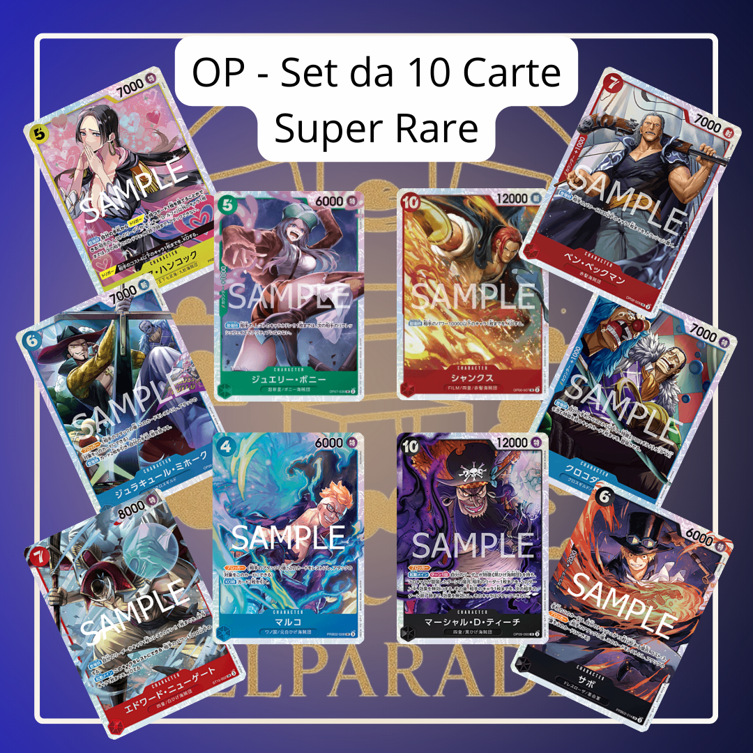 One Piece - Set da 10 Carte Super Rare (JAP) L.16