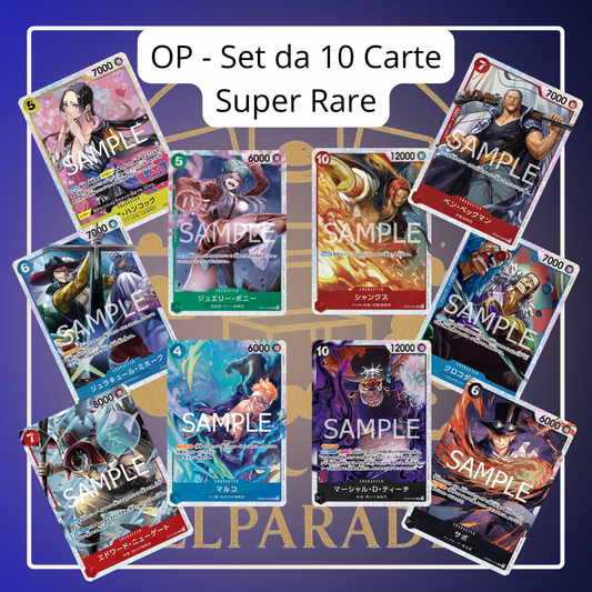 One Piece - Set da 10 Carte Super Rare (JAP) L.16