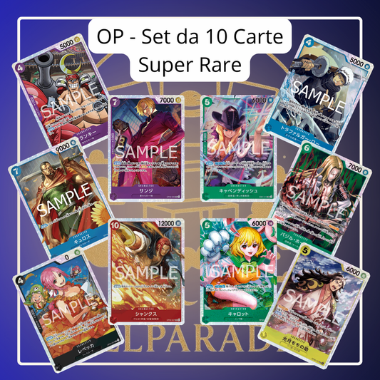 One Piece - Set da 10 Carte Super Rare (JAP) L.17
