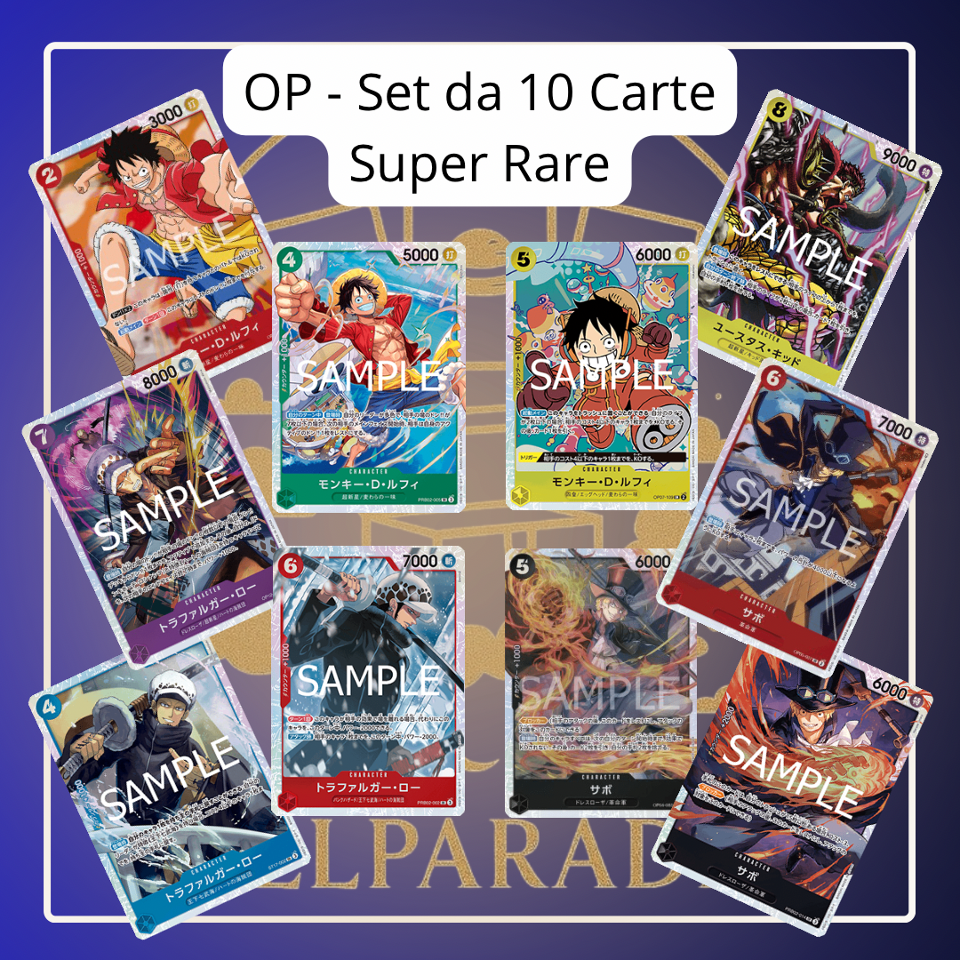 One Piece - Set da 10 Carte Super Rare (JAP) L.9