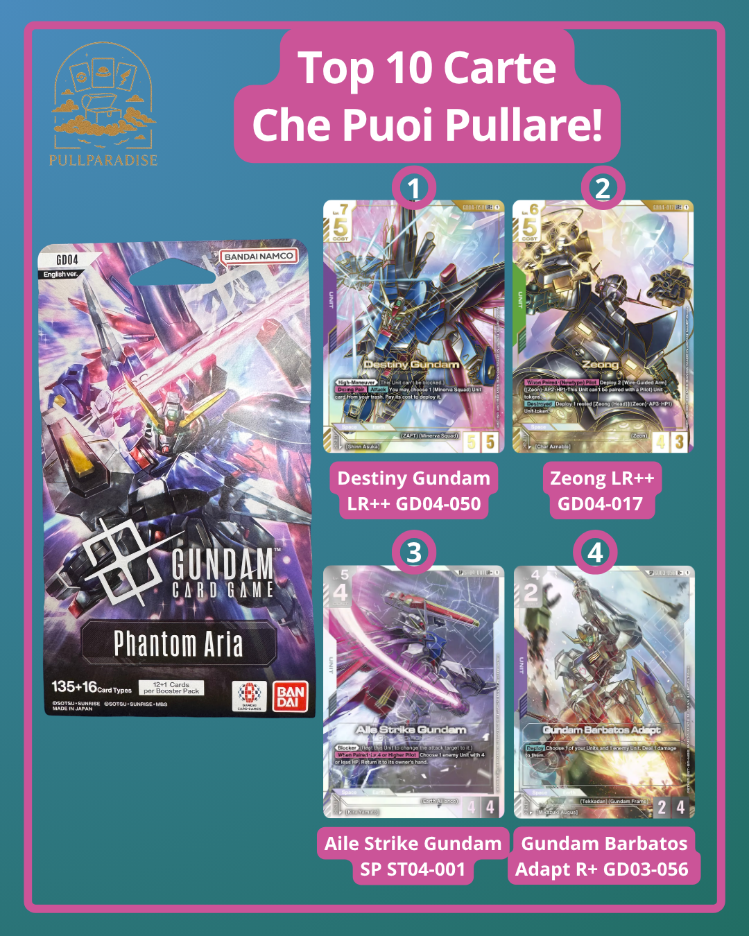 Gundam - GD04 Phantom Aria - Bustina Singola Paper Pack (ENG)