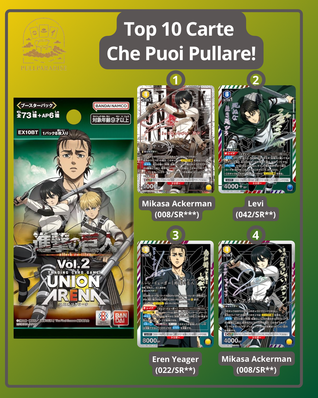 Union Arena - Attack on Titan Vol.2 Bustina Singola JAP